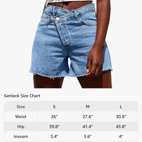 NWT Crossover shorts - stretchy material, very flattering curvy high waisted - Picture 4 of 8